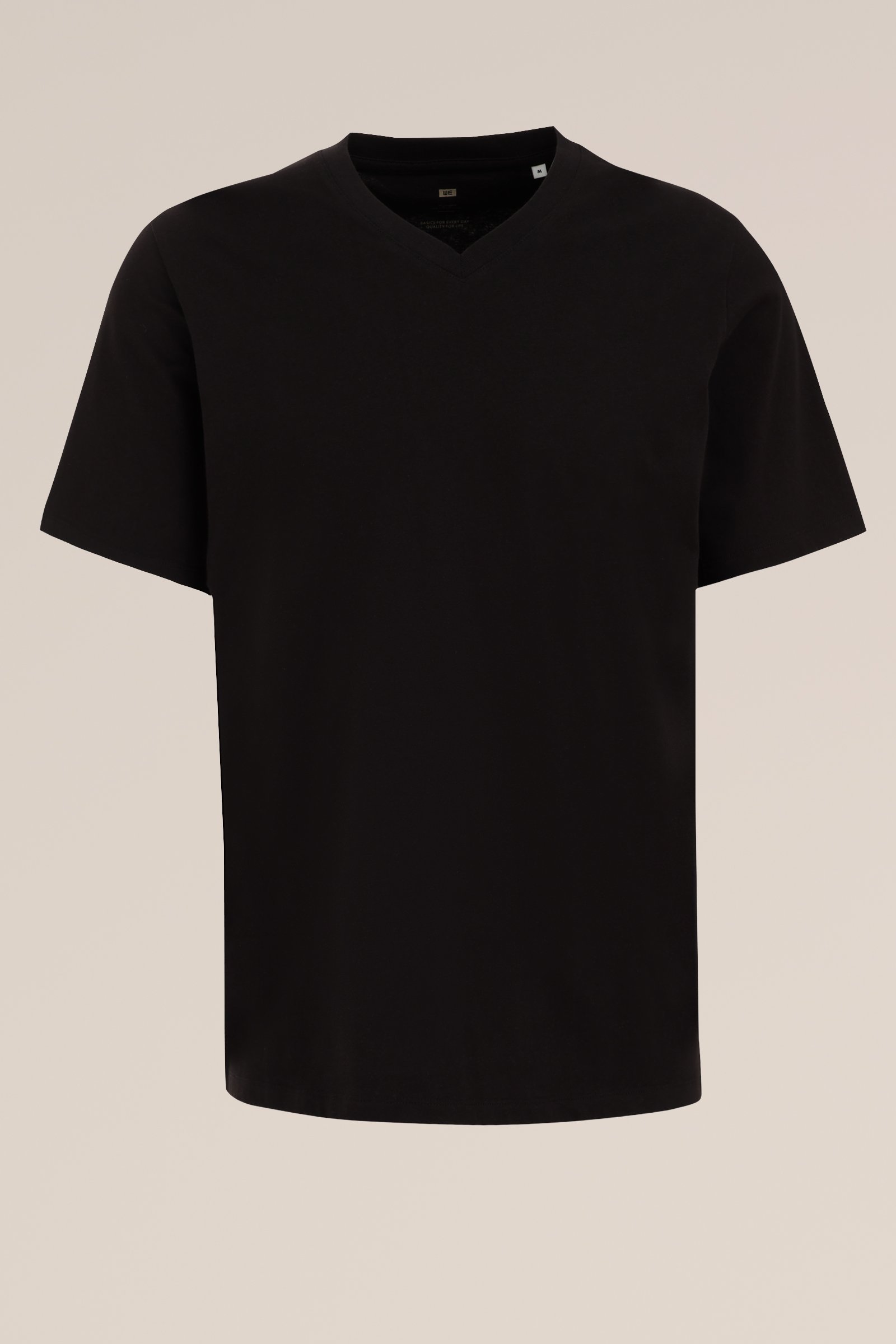 T-shirt van 100% katoen WE Fashion Zwart