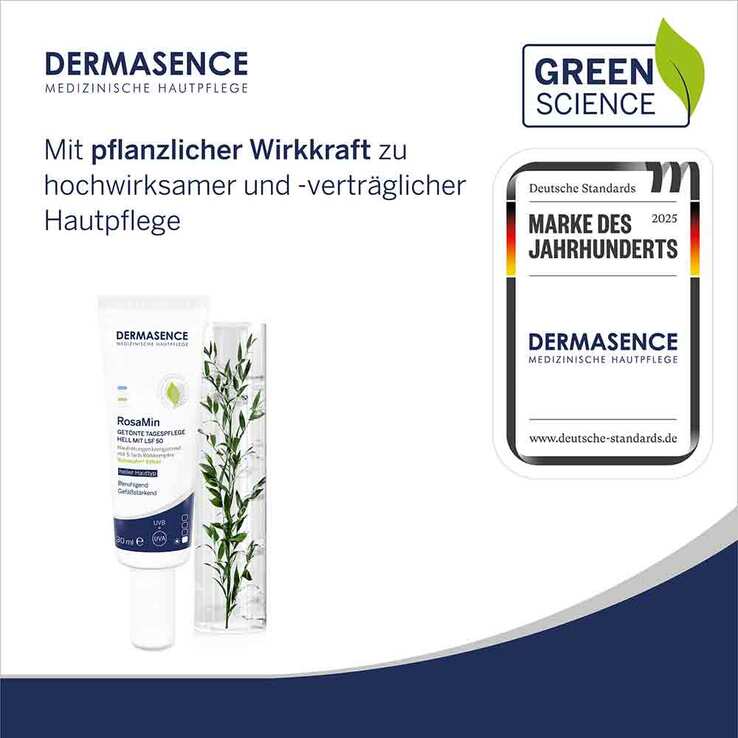 Dermasence Rosamin getönte Tagespflege hell LSF 50, 30 ml