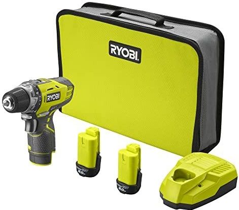 RYOBI R12DD220S Boorschroevendraaier - 12 V - 30 Nm - 2 Snelheden - 10 mm Boorhouder - 2 Lithiumbatterijen - Draagtas
