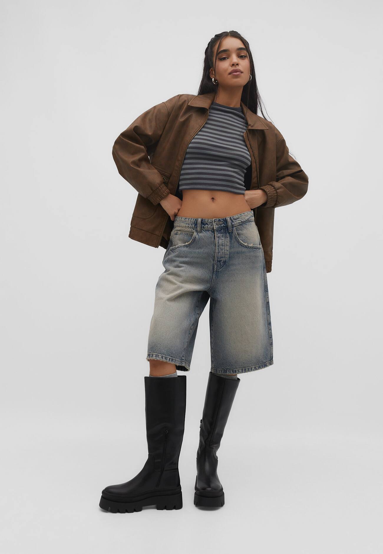 Bermuda jeans oversized