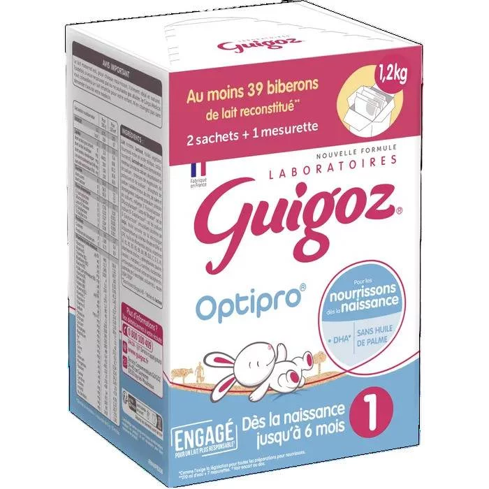 Lait en Poudre 1er Âge - Dès la Naissance jusqu'à 6 mois Guigoz - 1.2kg