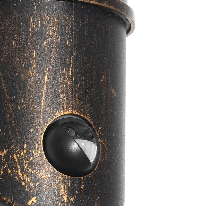Buiten wandlamp antiek goud IP54 met bewegingssensor - Kiki