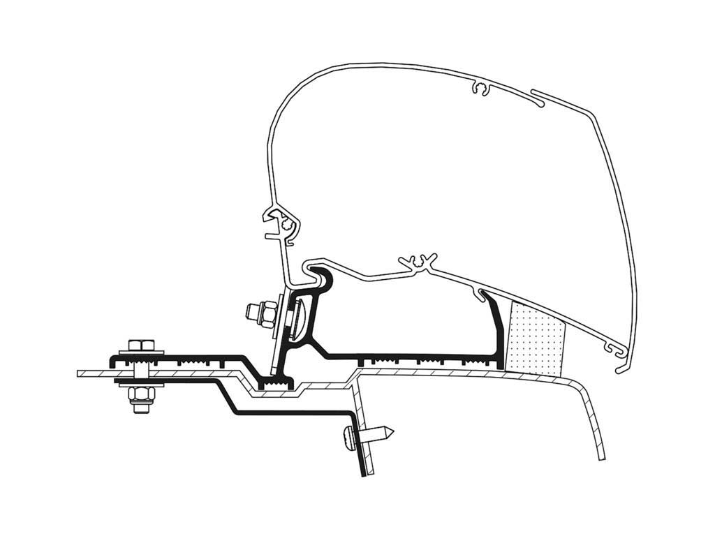 Thule dak adapter - Renault Master/Opel Movano H2 tot 2022
