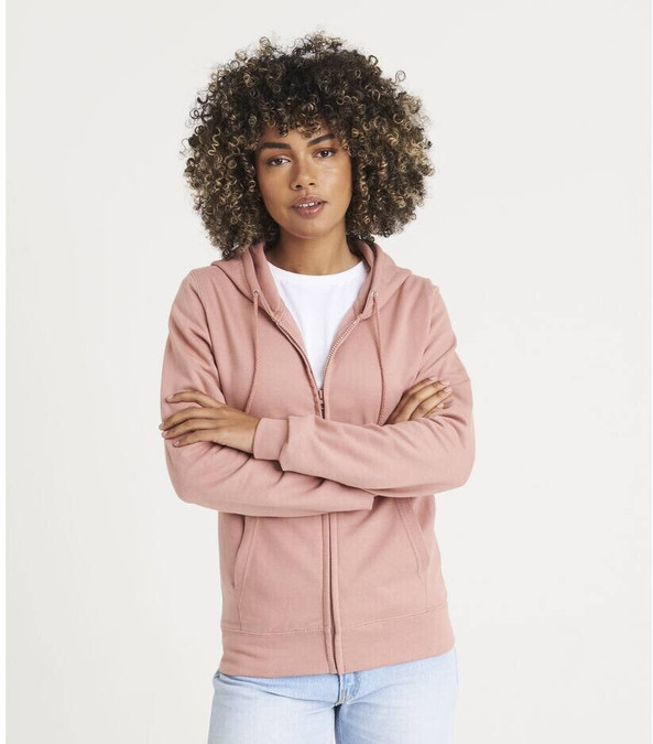 AWDIS JH050F - Hoodie Zippé Confort Femme en Coton Doux