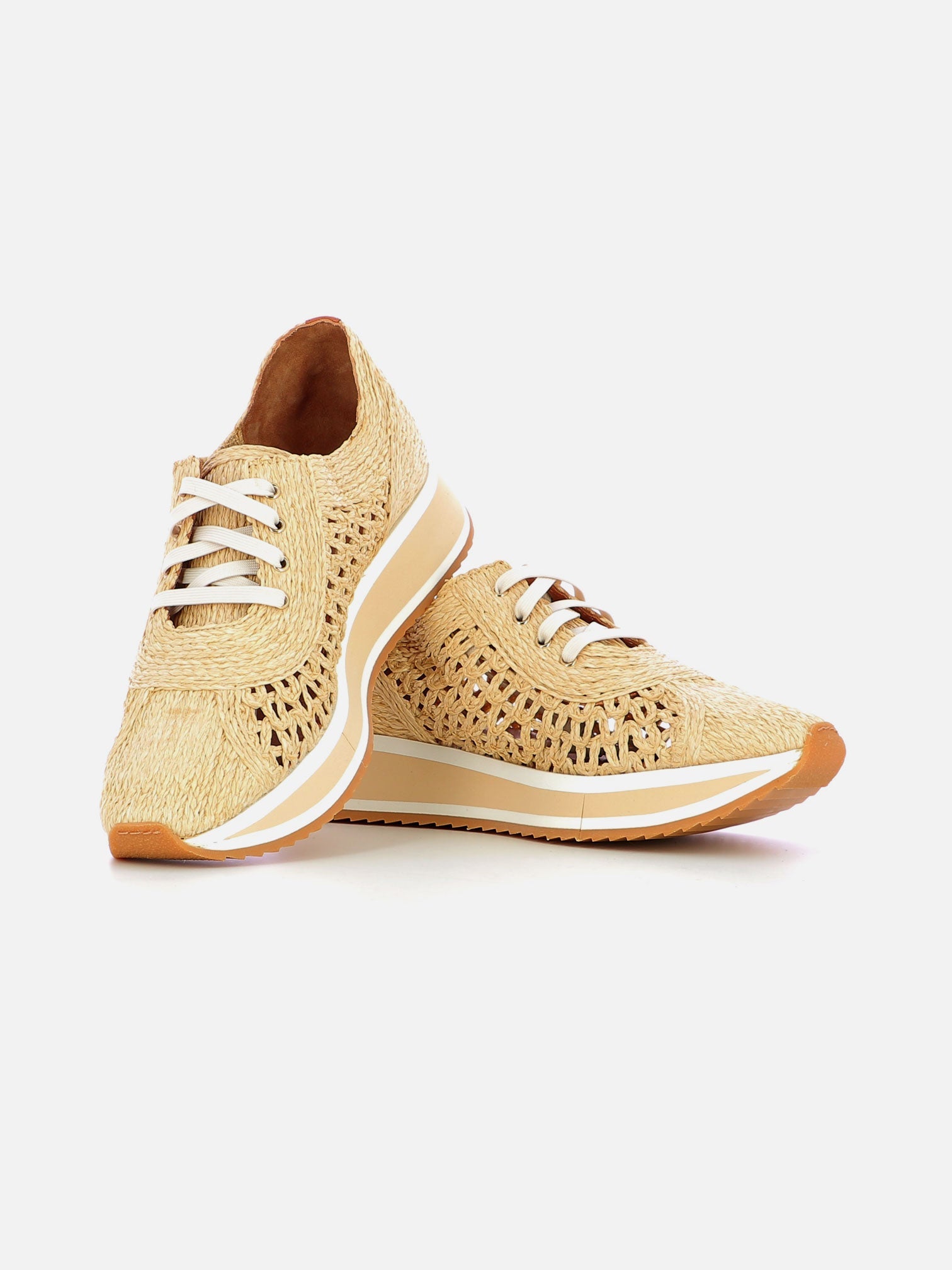SNEAKERS - OZAN sneakers, braided fibers beige