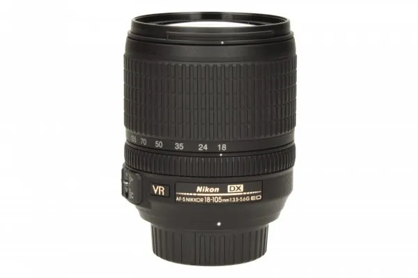Nikon AF-S DX NIKKOR 18–105 mm 1:3.5–5.6G ED VR, Standard zoomlinse, 15/11, 18 - 105 mm, Billedstabilisator, Nikon F, Autofokus