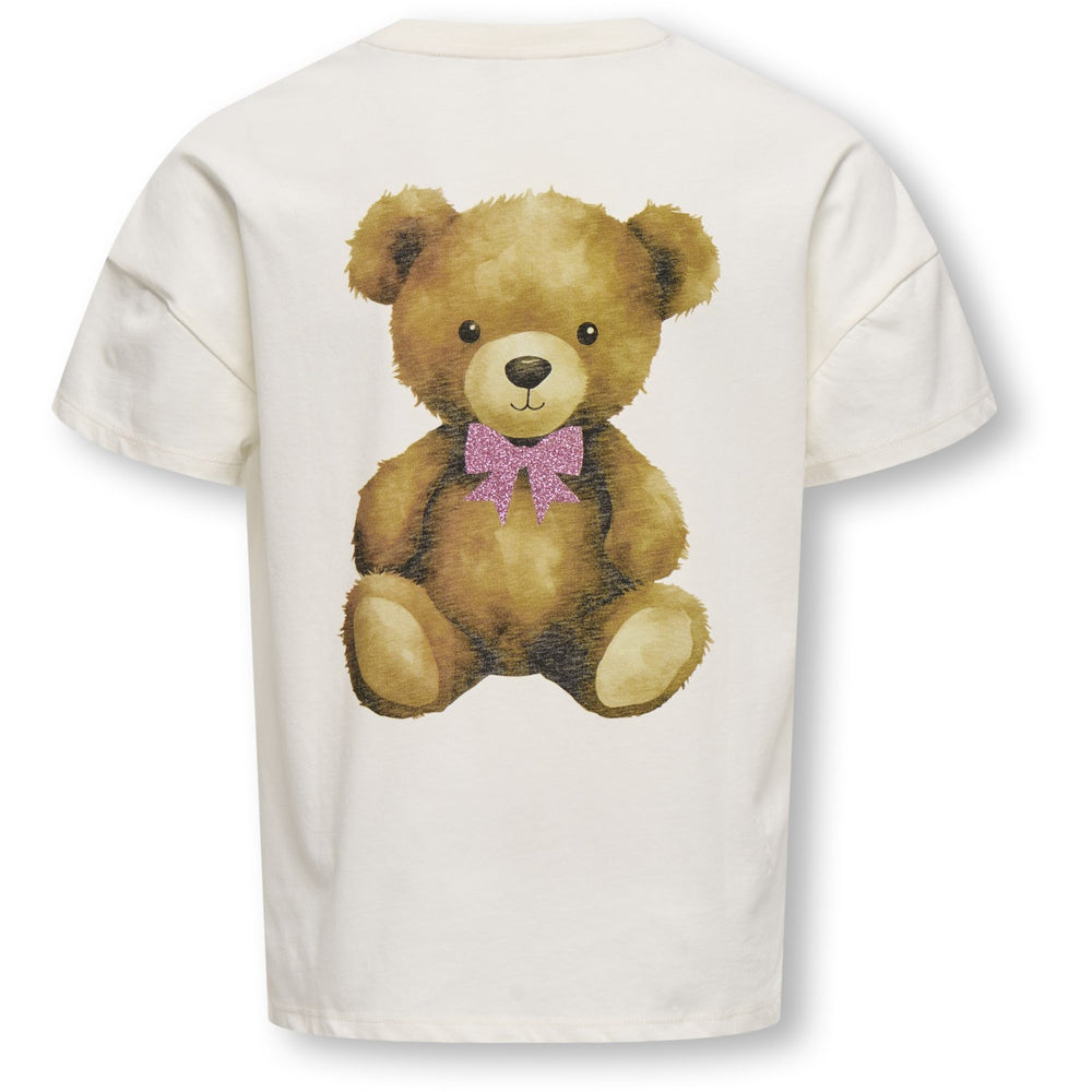 Køb kids ONLY Cloud Dancer Teddy Pink Glitter Rosita Oversize T-Shirt