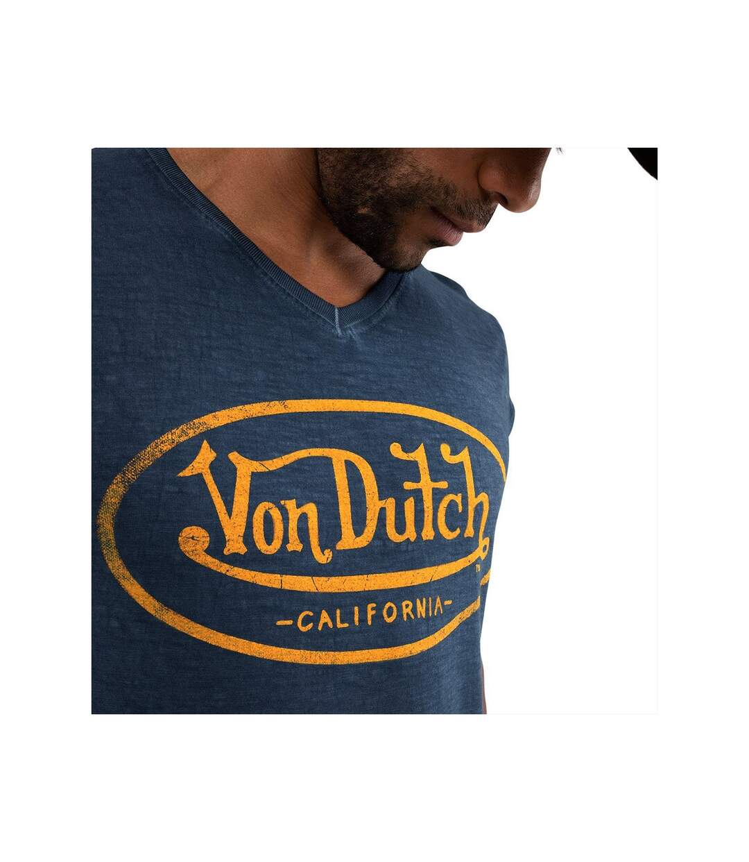 T-shirt col V homme en coton Tyron