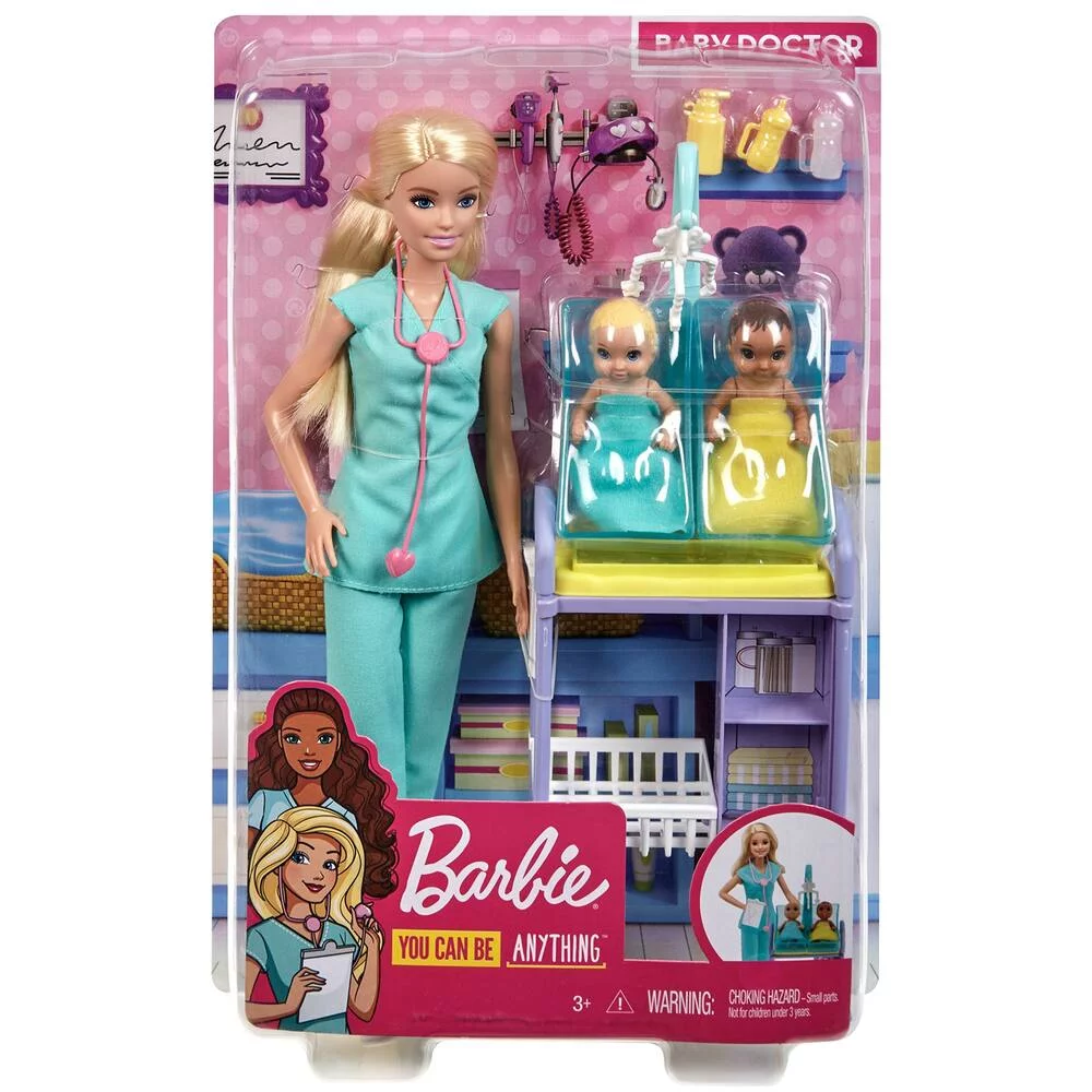 BARBIE COFFRET POUPEE  PEDIATRE BLONDE