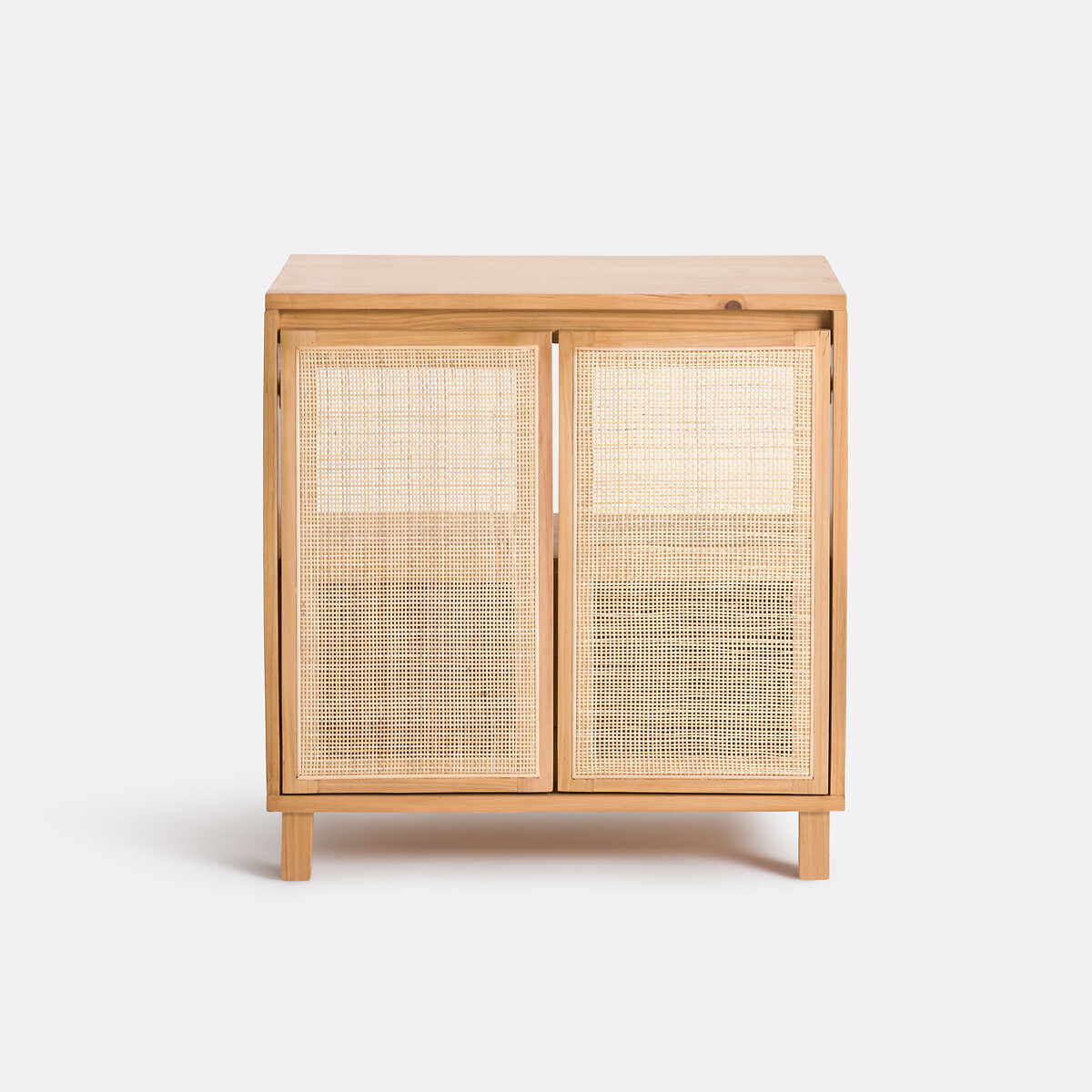 SO'HOME<br>Armário para lavatório em pinho e rattan l 80 cm, Jaca