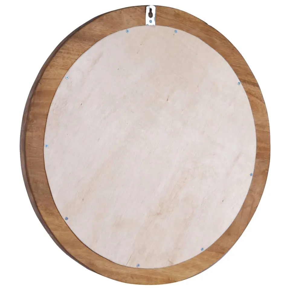 vidaXL - Spiegel - Bruin - Teakhout - Φ 60 cm
