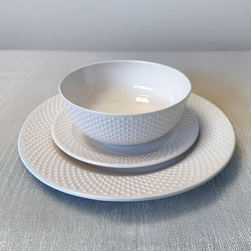 Assiette en mélamine blanche PERLA 21 cm
