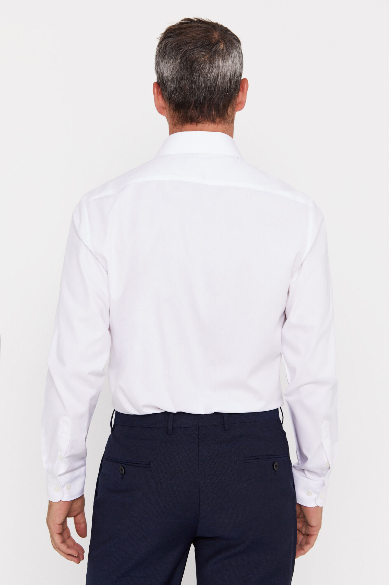 Camisa vestir lisa pinpoint facil plancha classic fit - Blanco
