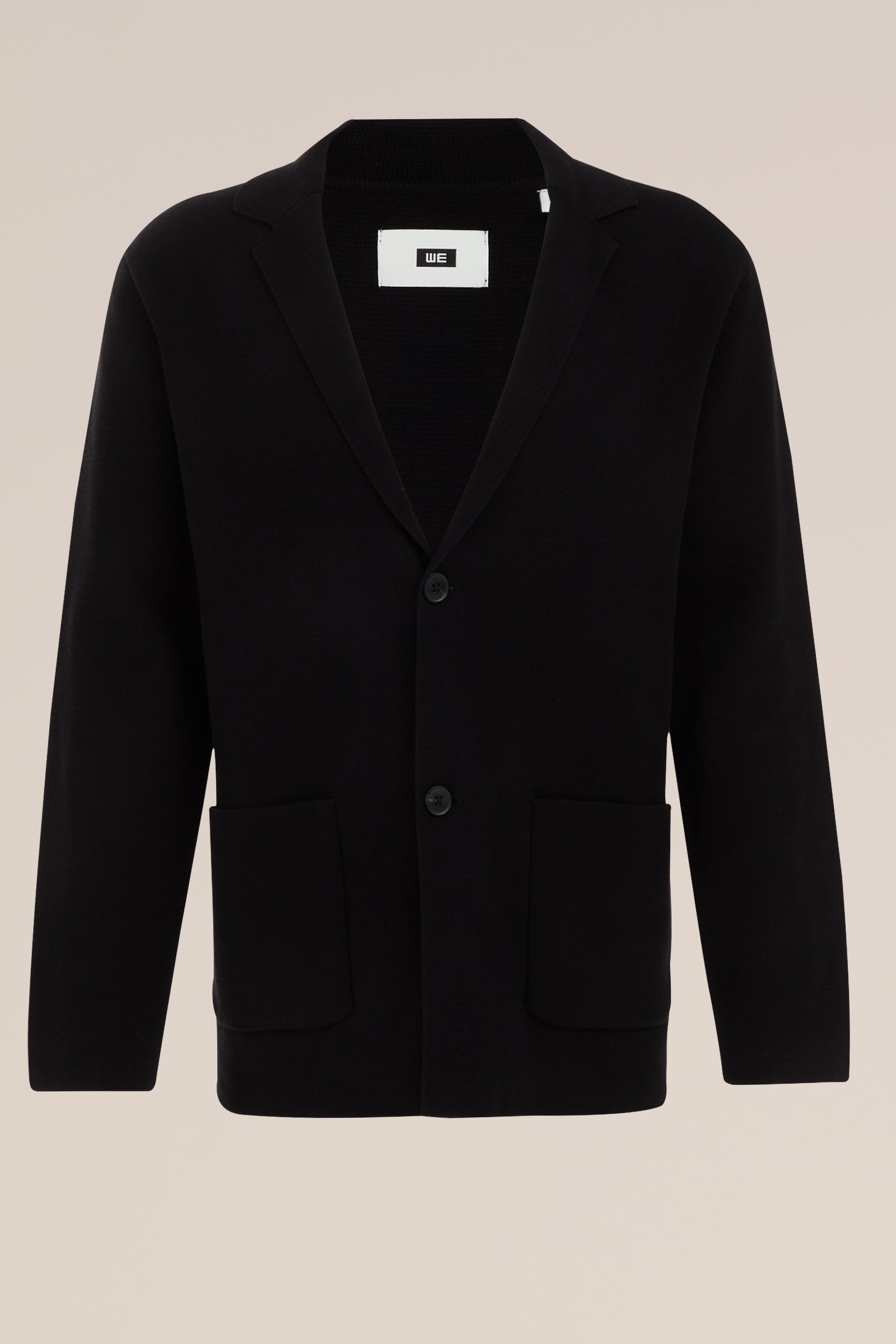 fijngebreide blazer WE Fashion Zwart