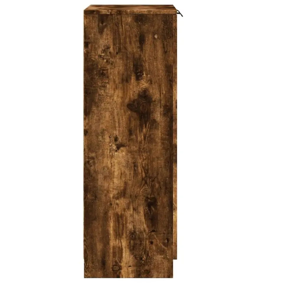 vidaXL - Schoenenkast met 2 deuren - Gerookt eiken - Hout - 59x35x100 cm