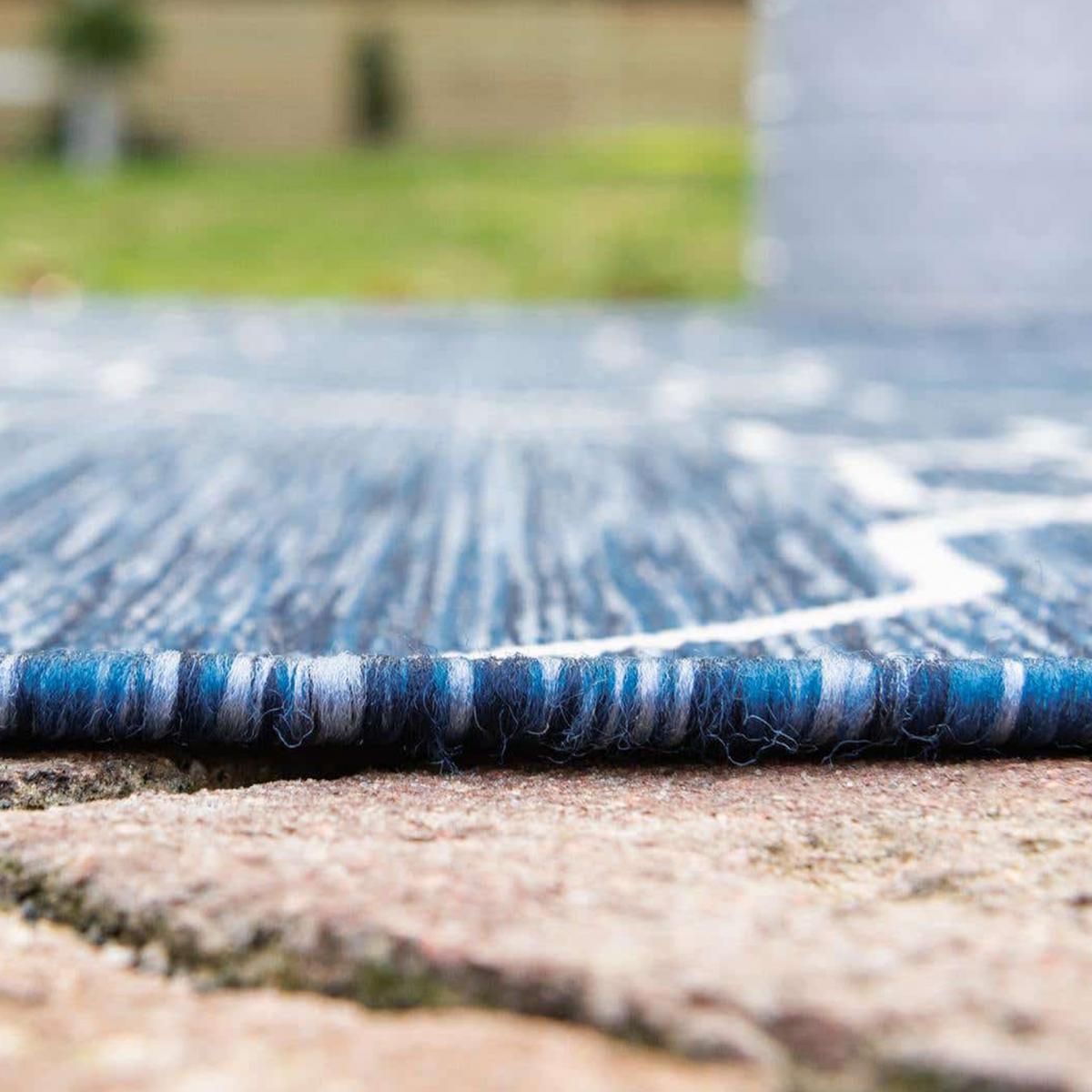 Tapis extérieur bleu 67x180 cm