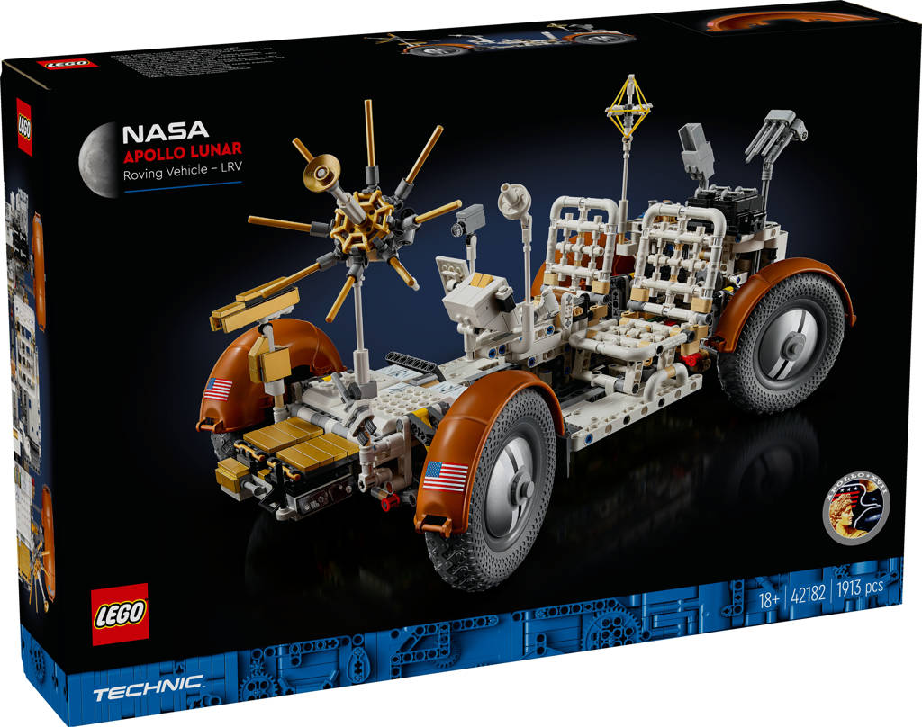 42 stikkersNASA Apollo maanwagen – LRV Decoratie en Bouwpakket voor Volwassenen 42182 Technic