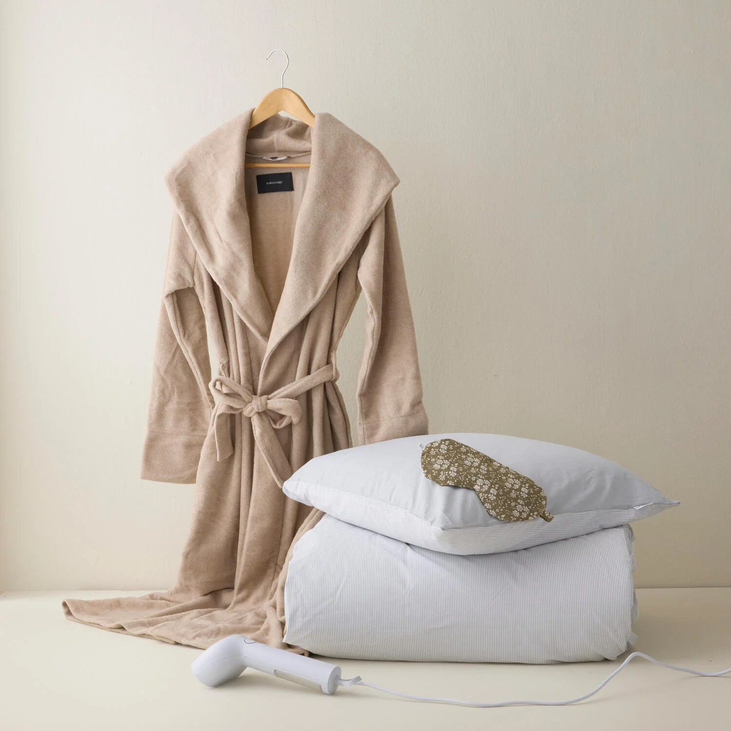 Karmameju  Mount everest fleece badekåbe - Beige