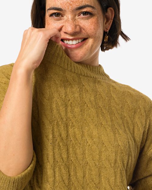 pull en maille Vicky pour femme vert