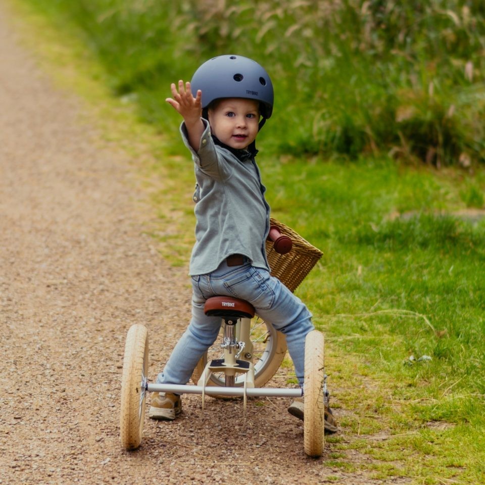 Trybike - Cykelhjelm med retrolook - Antracitgrå - XS