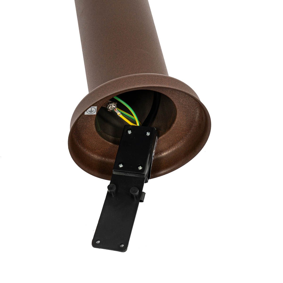 Buitenlamp paal roestbruin met opaal 80 cm IP44 - Rox