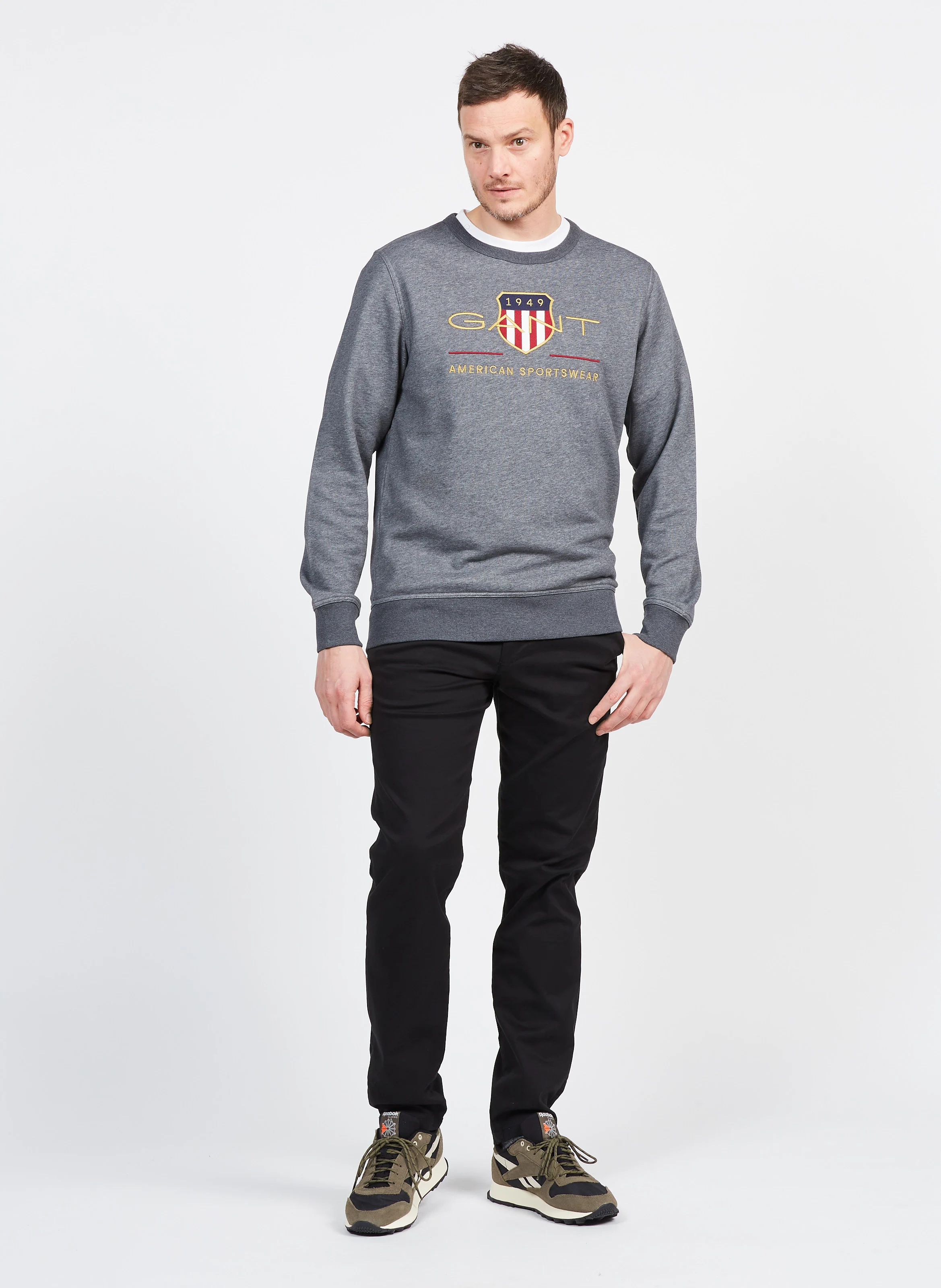 Chino slim en coton| Noir