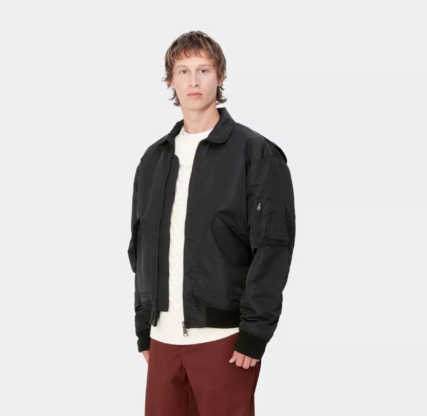 Carhartt WIP Olten Bomber Black / Turmeric