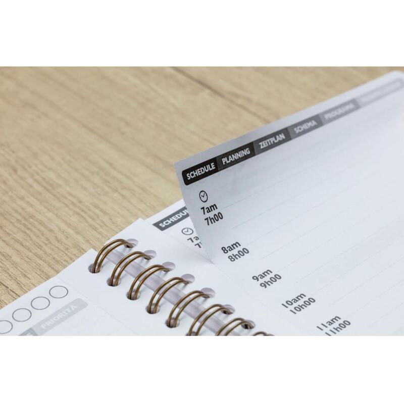 My.daily.planner Age Bag carnet reliure intégrale A5 250 pages détachables - Rose antique