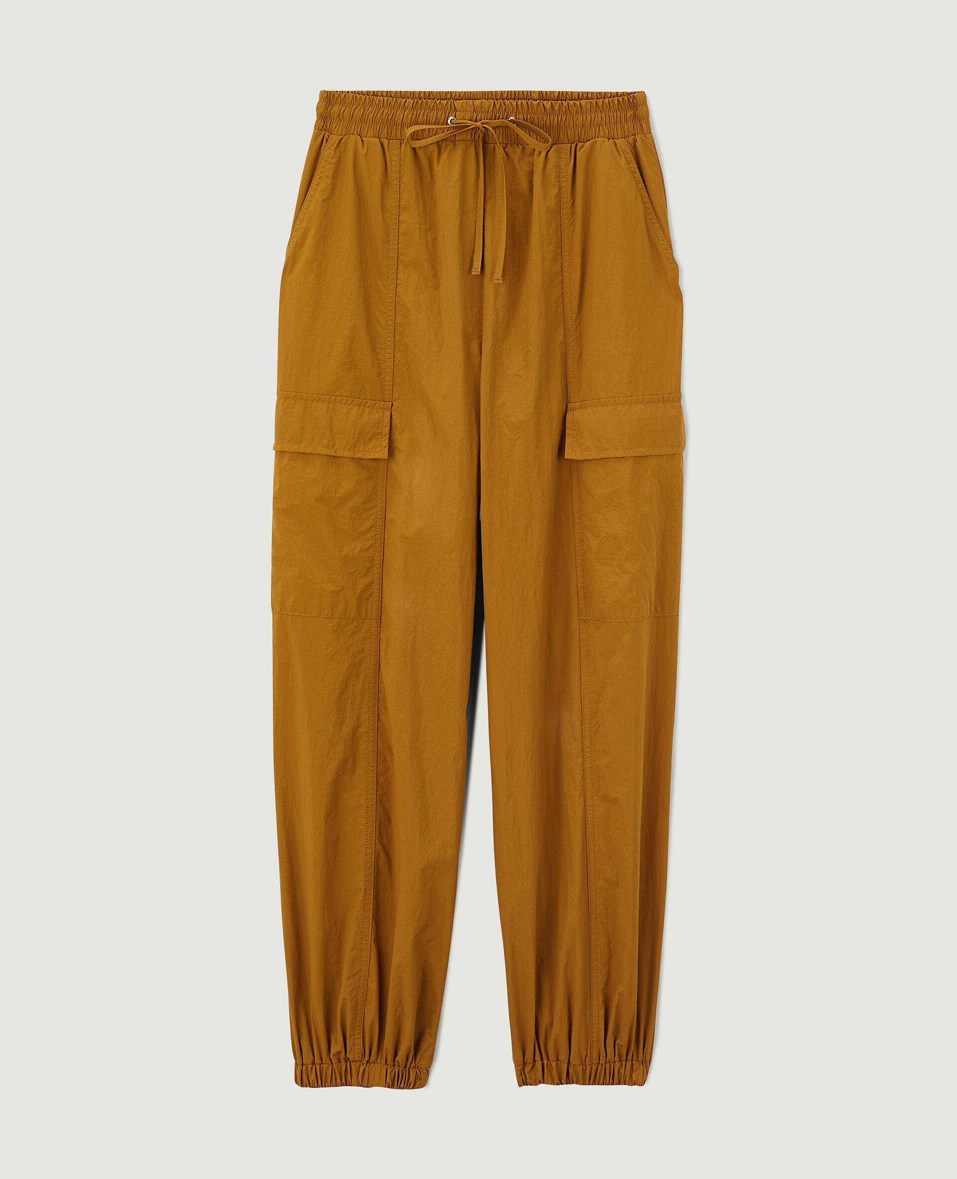 Pantalon parachute bas resserrés - Camel