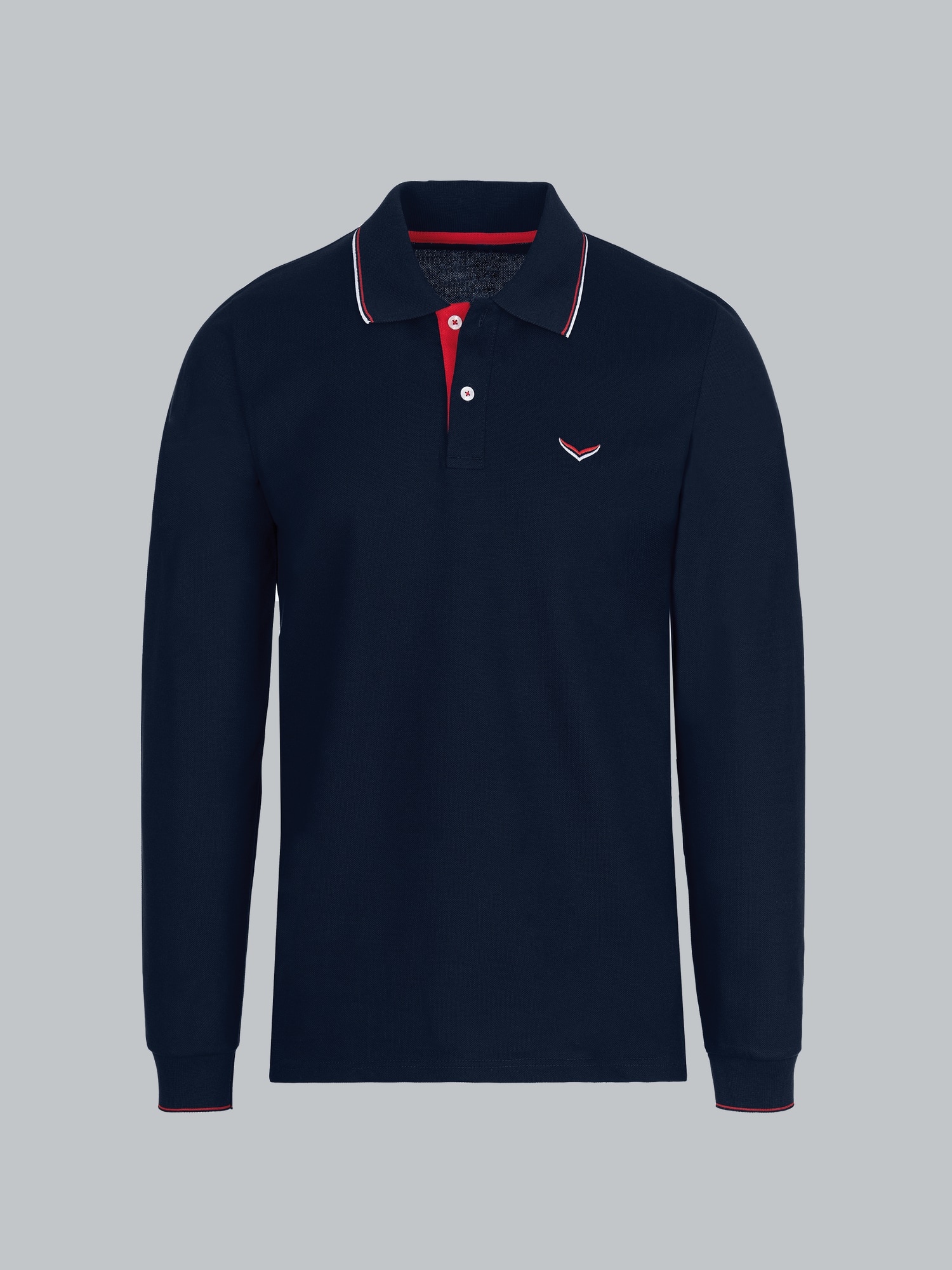 Modisches Poloshirt mit langen Armen Navy