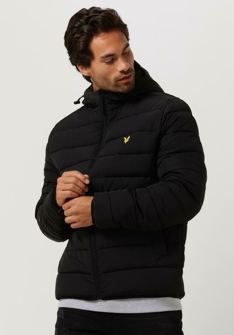 LYLE & SCOTT zwarte lyle & scott gewatteerde jas lightweight puffer jacket
