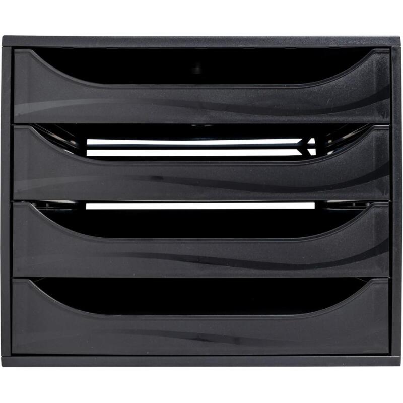 Module de classement Ecobox Ecoblack 4 tiroirs - Noir