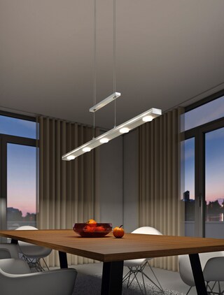 Trio LED Balkenpendel Lacal nickelfarbig