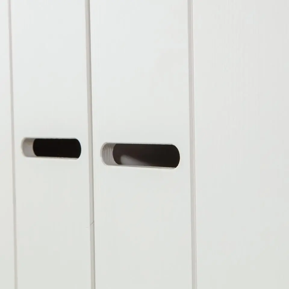 WOOOD Connect Lage Kast 2-Deurs - Grenen - Wit - 175x77x56