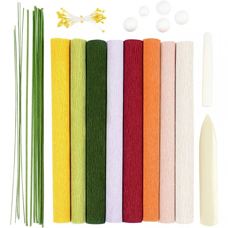 DIY Set, Krepp-Papierblüten