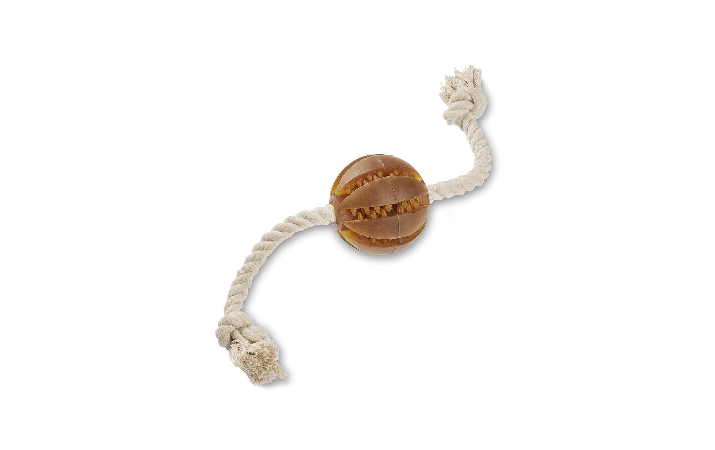 Hunde-Spielzeug Pure Nature Dental Tau-Spielzeug, 40 cmSeilspielzeug aus Naturkautschuk mit Ball für Ihren vierbeinigen Freund