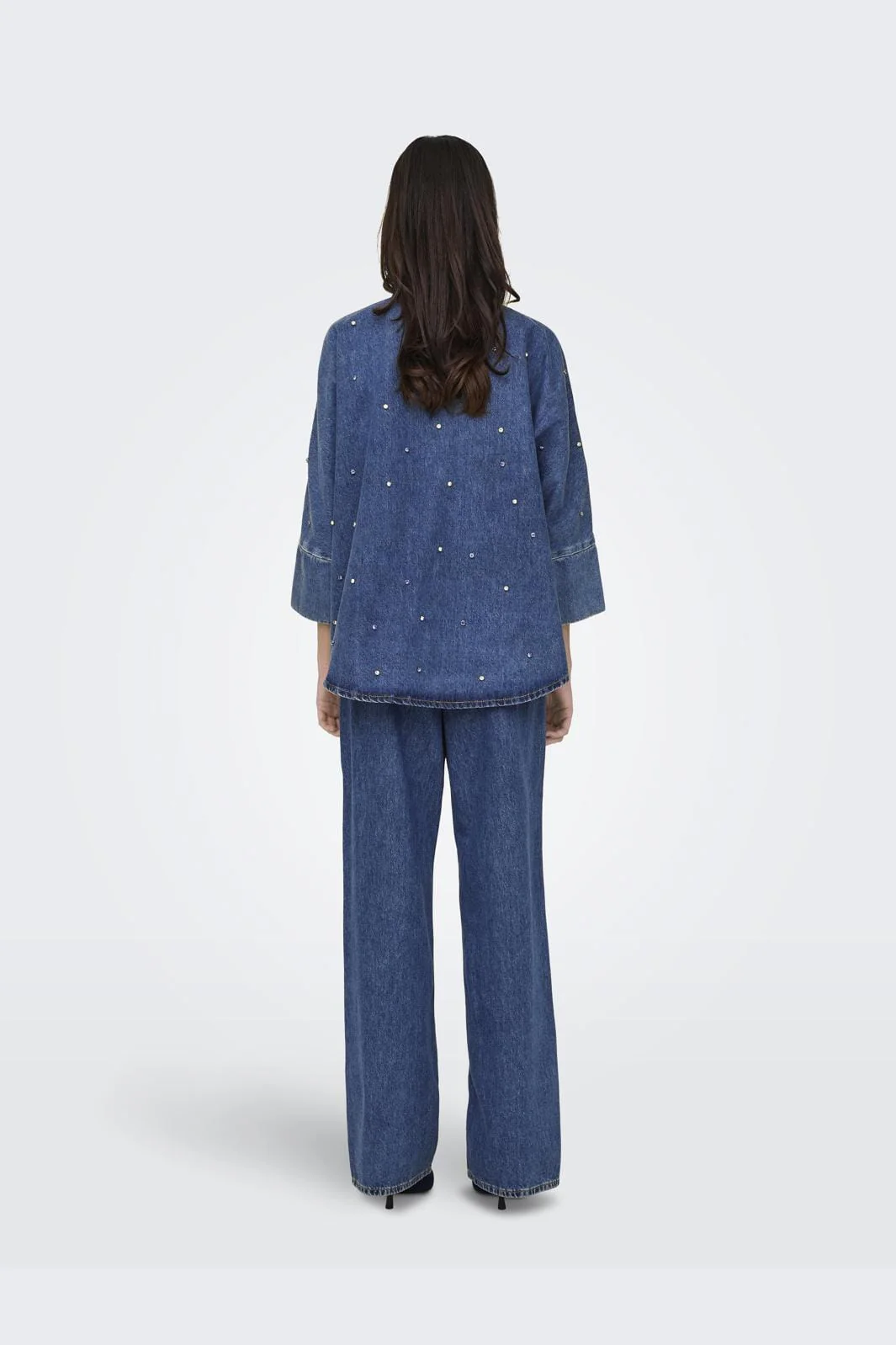 Only Onlgrace Ls Rhinestone Shirt Cro