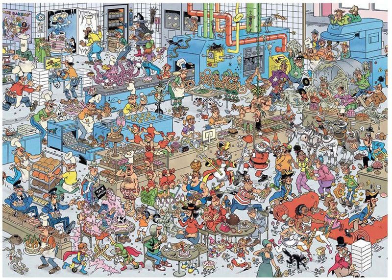 Jan Van Haasteren - La Bakkerij - Puzzel - Humoristisch - 1000 Stukjes - 100% Gerecycled Karton
