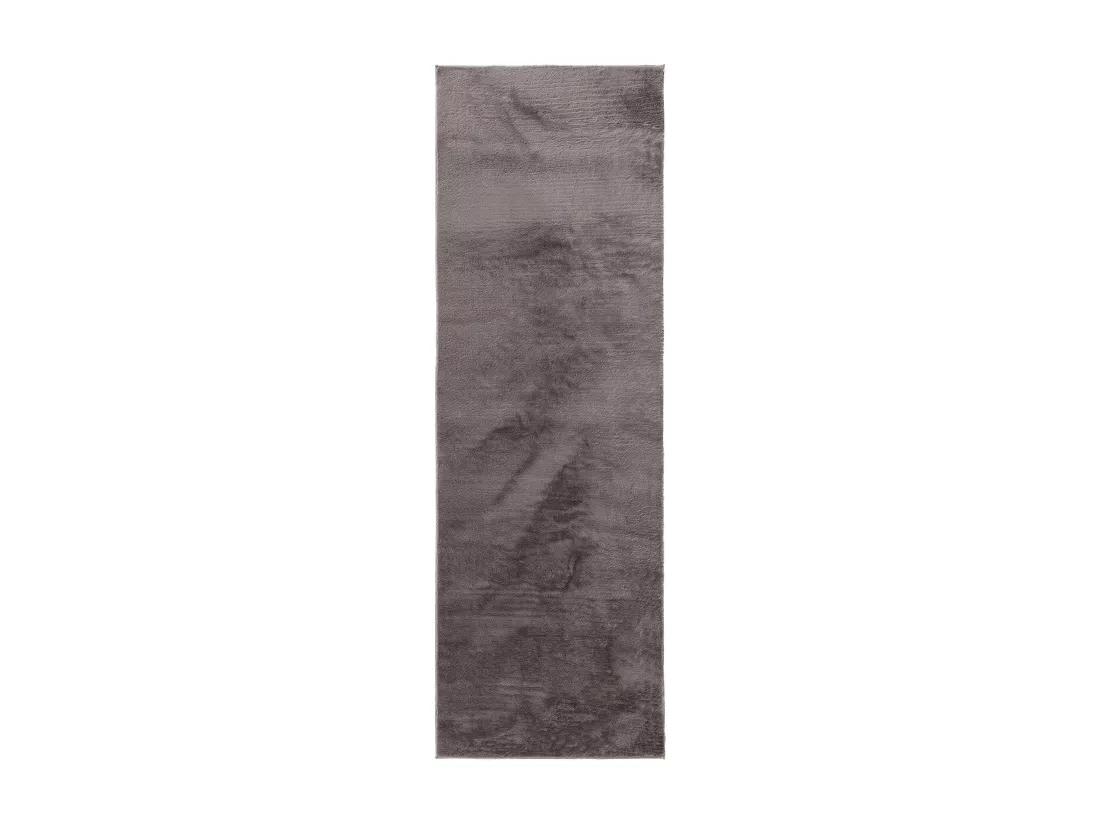 Tapis en fausse fourrure Furry Gris 80x300 cm