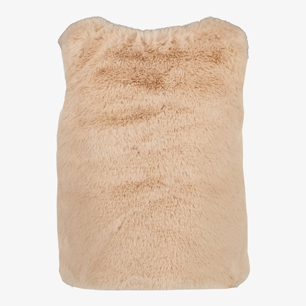 TwoDay meisjes gilet van imitatiebont beige