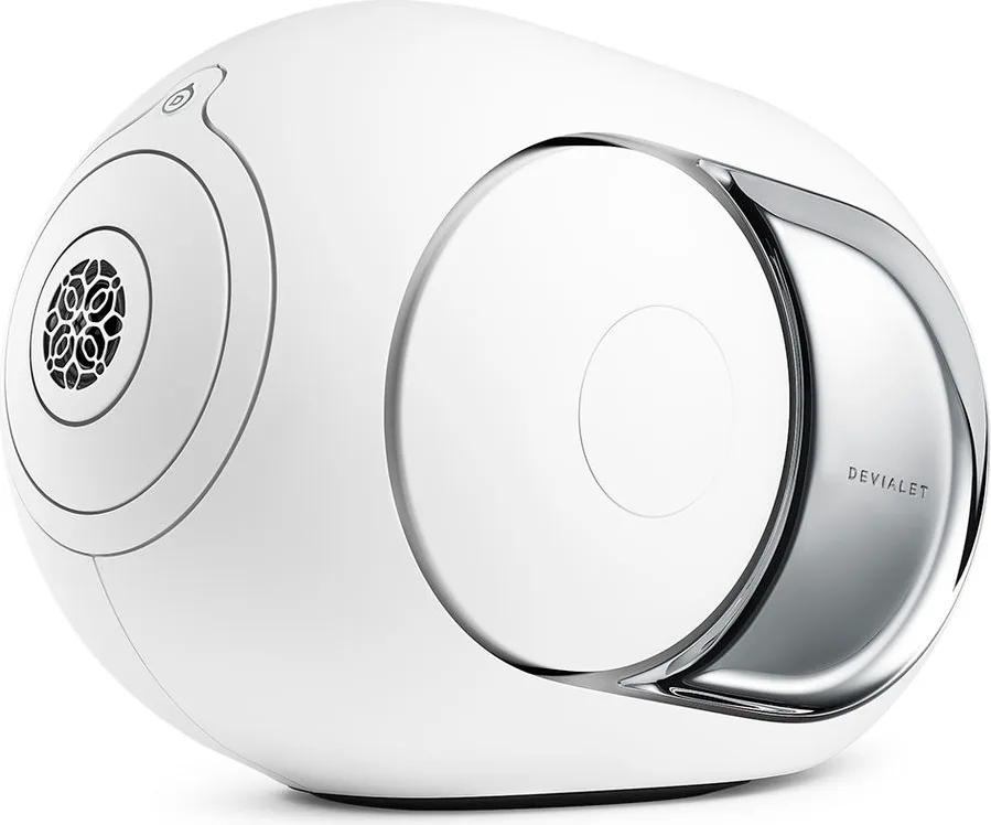 Devialet Phantom I 103 dB Chrome   Treepod Blanc mat (la paire) Enceintes connectées
