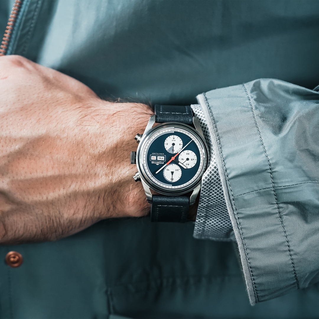 Fortis Stratoliner S-41 Blue Japan Aviator Strap