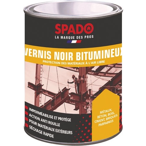 Vernis noir bitumineux noir 1 L