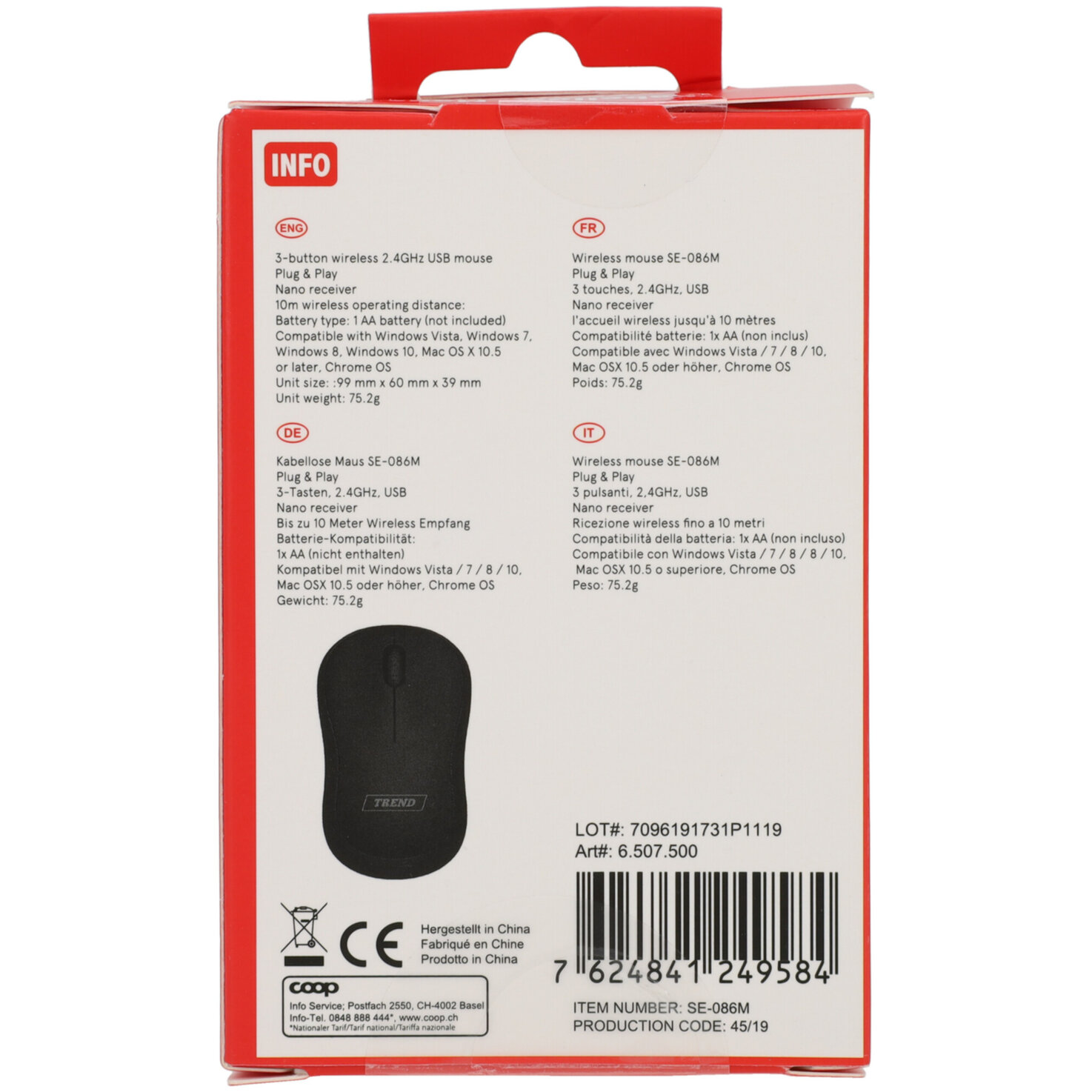 Trend Wireless Mouse SE-086M