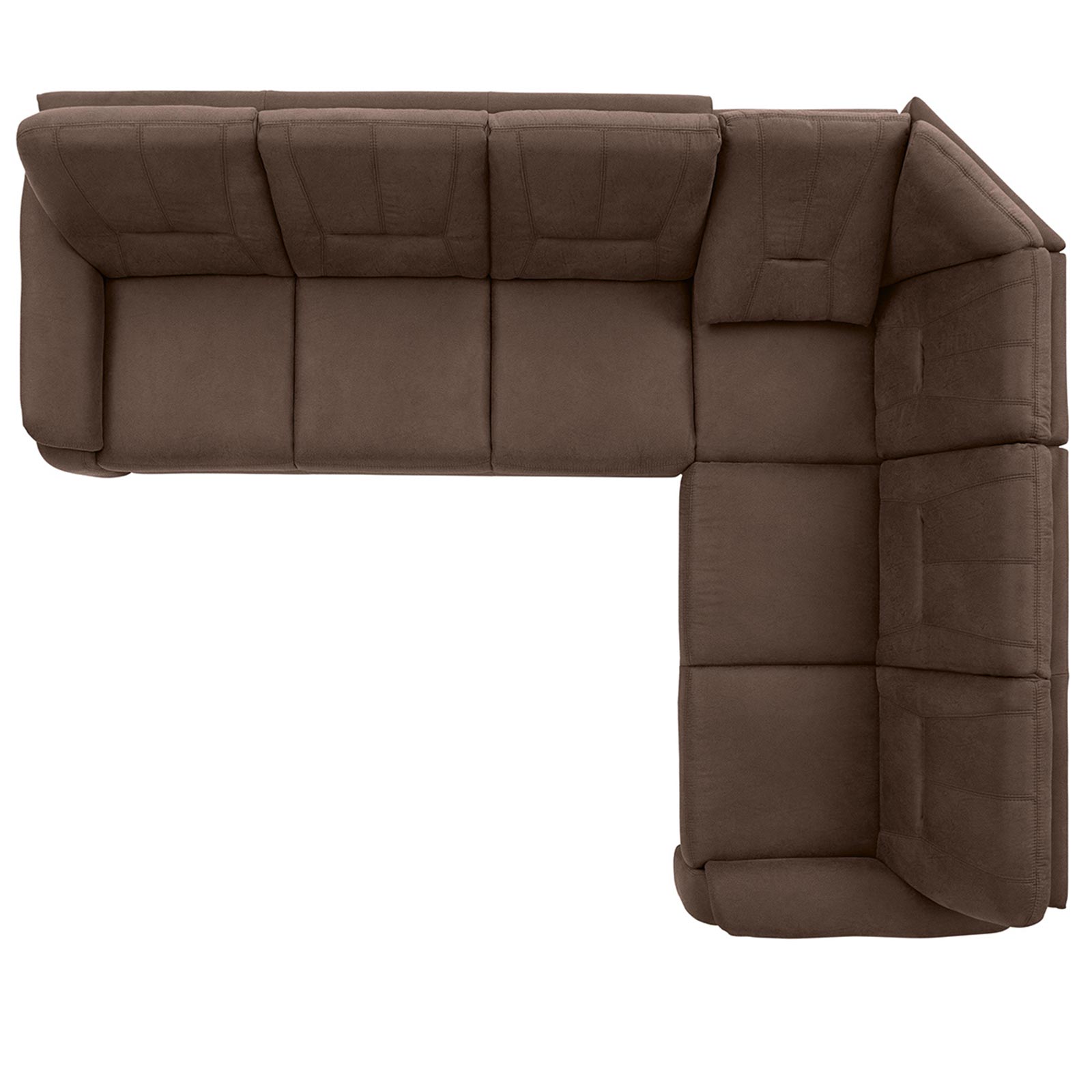 polsterpower Ecksofa - Saddle nougat - Basismodell - rechts