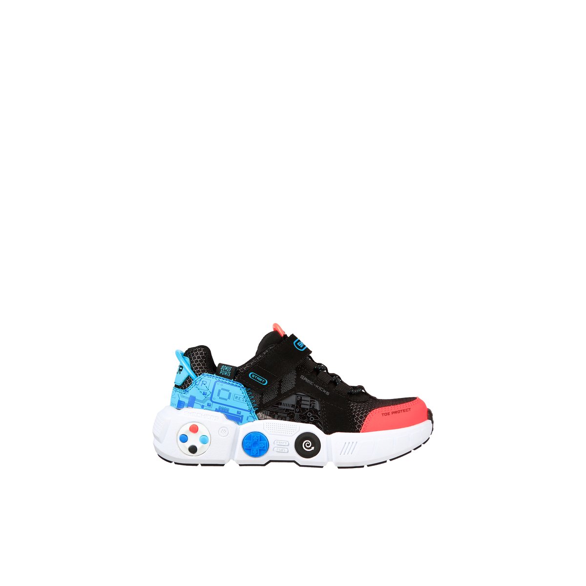 2X les points-Gametrnxv-jb-Baskets - Talon plat - Noir Multi
