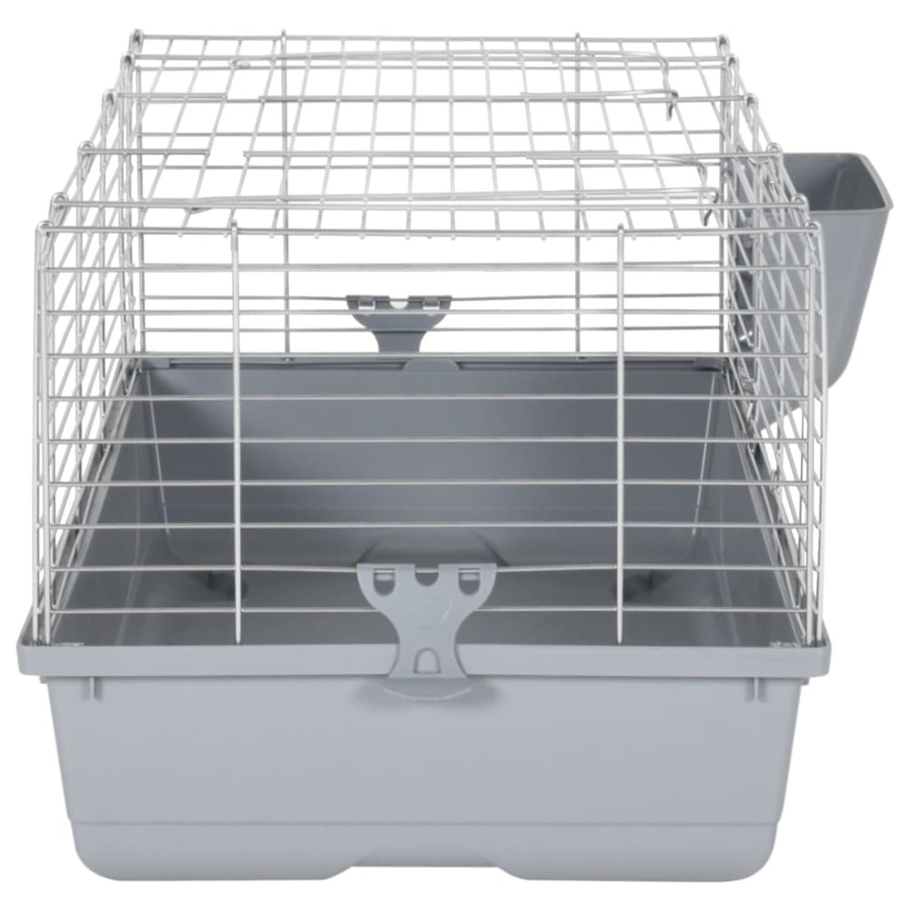 Cage pour petits animaux gris 80x45x39 cm pp et métal