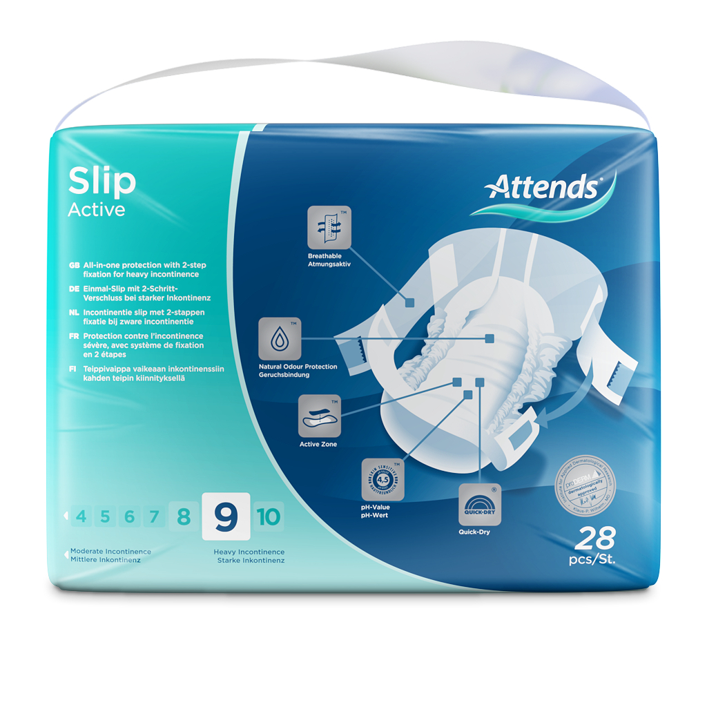 Attends Slip Active 9 Maat L (28 Stuks)