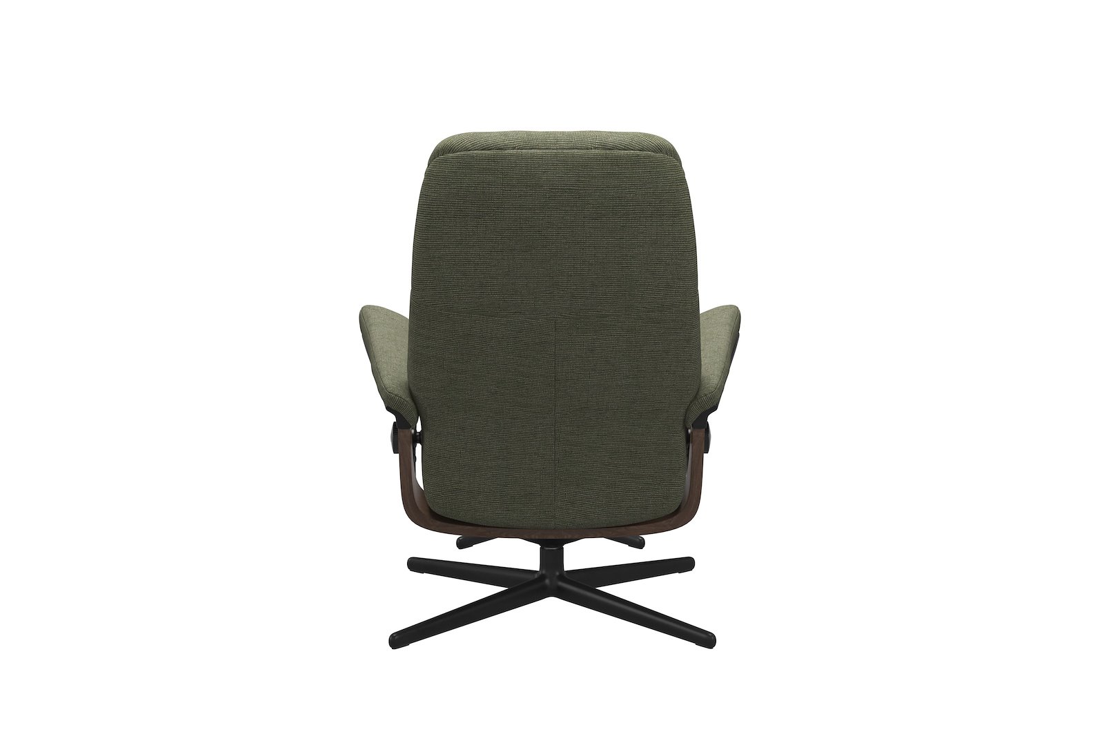 Consul lenestol m/krakk Tekstil Jasmine Dark Green - Sort Cross - Wengebeiset