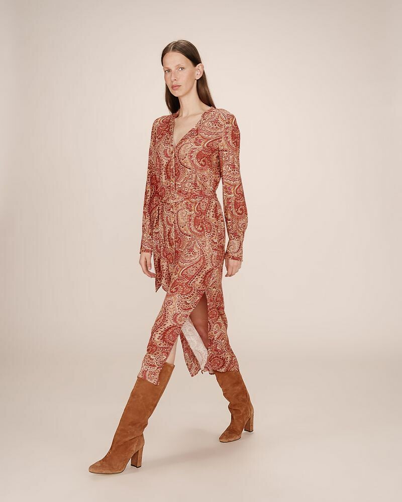 GRACE & MILA<br>Vestido maxi estampado FONTE